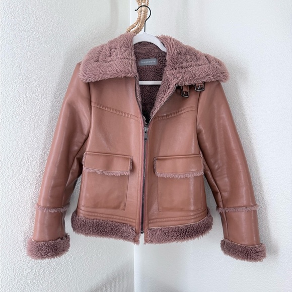 Bagatelle Collection Jackets & Blazers - Bagatelle Faux Leather Cognac Jacket